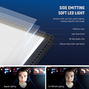 Kit d'éclairage vidéo LED portable <span class=keywords><strong>Neewer</strong></span> 15,5 pouces avec support à pince en C, 45W, température de couleur 2900K-7000K pour le gaming et l'enregistrement vidéo - Product Image 2