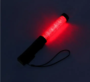 29Cm Bán Chạy Nhất Có Thể Sạc Lại Màu Đỏ Màu Xanh An Ninh LED Đèn Pin Giao Thông Ánh Sáng Baton Với Tiếng Còi - Product Image 3