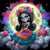 CHENISTORY Peinture par numéros DIY, motif Halloween, Crâne de femme, pour adultes, kits de coloriage par numéros, cadeau DIY