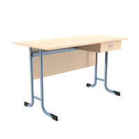 Bureau d'ordinateur de style moderne pour l'école, bureau d'enseignant avec tiroir à 3 niveaux