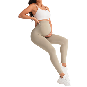 Legging de yoga sans couture pour femme enceinte, taille haute, contrôle du ventre, extensible dans les quatre sens, écologique - Product Image 2