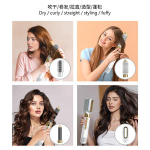 Sèche-cheveux Pro Beauty 5 en 1 à air chaud, moteur sans balais, fer à boucler automatique, pour volumiser, lisser, utilisation sur cheveux secs ou mouillés - Product Image 2