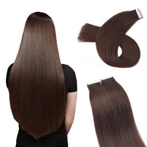 Extensions de cheveux humains vierges Remy de qualité supérieure, double épaisseur, invisibles, à bandes adhésives, lisses, cheveux chinois, qualité supérieure, durables, fabriquées en usine OEM - Product Image 1