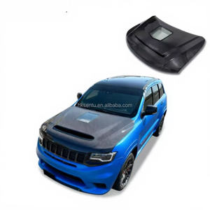 ใหม่สำหรับ Grand Cherokee ฝาครอบเครื่องยนต์แบบ Carbon Fiber Bumper SVR Style คุณภาพสูง 100% ติดตั้งง่ายแบบขันสกรู - Product Image 5