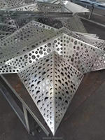 Panneau décoratif moderne en alliage d'aluminium perforé 3D géométrique découpé au laser pour mur extérieur de bâtiment et centre commercial