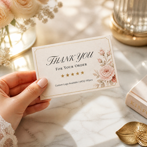 Cartes de remerciement personnalisées de luxe avec dorure à chaud et enveloppes, imprimées sur <span class=keywords><strong>papier</strong></span> artistique, pour mariage, en gros, OEM - Product Image 2