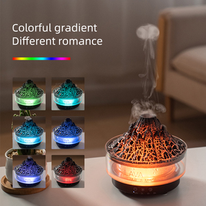 Produits tendance 2025 nouveautés Magma fissures volcan arôme diffuseur vaporisateur <span class=keywords><strong>LED</strong></span> sept couleurs lampe liquide humidificateur - Product Image 3