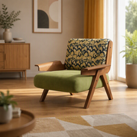 Fauteuil à bascule moderne en bois massif, chaise de loisirs avec dossier, fauteuil relaxant pour salon, appartement