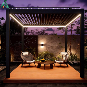 <span class=keywords><strong>Pergola</strong></span> <span class=keywords><strong>bioclimatique</strong></span> en aluminium à prix direct <span class=keywords><strong>usine</strong></span>, toit à lames orientables, légère, économique, structure de jardin extérieure personnalisée - Product Image 4
