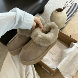 Chaussons d'hiver unisexes confortables et doux en fourrure de mouton intégrée en laine de haute qualité de la marque YOUG, OEM ODM 2026 - Product Image 5