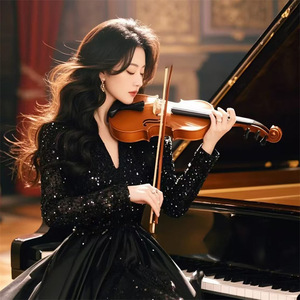 Vente en gros d'instruments de violon 4/4 pour adultes avec dos gravé et bois d'érable, avec étui en cuir - Product Image 3