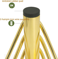 Pieds de meuble triangulaires dorés en caoutchouc antidérapant robuste pour commodes, armoires et meubles à structure métallique, quincaillerie de remplacement DIY