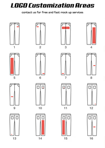 Người đàn ông của Pháp Terry thẳng Jogger quần với biểu tượng tùy chỉnh đàn hồi eo 445 GSM dệt kim Sweatpants trackpants - Product Image 6