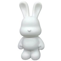 Ensemble de figurines en résine Fluid Rabbit Violent Bear, vente en gros, faites à la main, peintes, articles décoratifs de Noël, produit moulé blanc