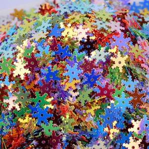 Wholesale 1 Kg Fabric PVC Loose Sequins Colorful Gold Shiny Light White Iridescent Snowflake <b>Glitter</b> Sequins <b>for</b> DIY Making - Product Image 4