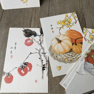 Carte de vœux du Nouvel An de style chinois, recyclable, rétro, élégante, décorative, porte-bonheur <span class=keywords><strong>et</strong></span> paisible - Product Image 2