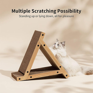 Rascador vertical de 3 lados para gatos, poste rascador para gatos, juguete triangular para túneles para rascar gatos, rampa rascadora para gatitos - Product Image 4
