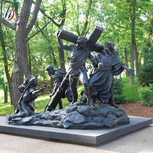 14 Bronze Stations Du <span class=keywords><strong>Chemin</strong></span> De Croix Jésus Christ Sculpture - Product Image 5