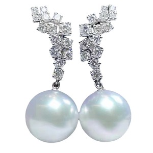 DIY Gorgeous <b>Silver</b> Jewelry <b>Earrings</b> with 8-12mm Round Beads 21600 S925 <b>Silver</b> Earnail Empty Tray 21600 DIY <b>Pearl</b> Accessories - Product Image 4
