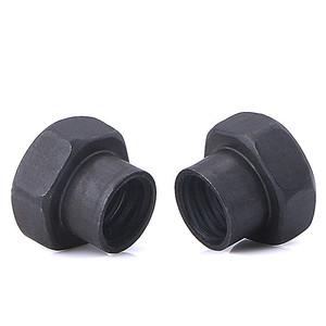 Écrou spécial auto-serrant à tête hexagonale conique, personnalisé, couleur noire, 3 mm - Product Image 1