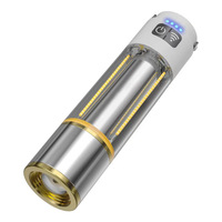 Linterna de Nuevo Estilo con Potente Haz Láser, Cuerpo de Aleación de Aluminio, Enfoque Ajustable, Recargable, Portátil, Uso en Exteriores, Luz Dual