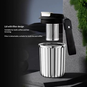 304 Stainless Steel Vacuum Double-Layer Coffee Cup <b>Tea</b> <b>Infuser</b> 12-24 Hours Thermal Insulation Portable Outdoor Creative Design - Product Image 3