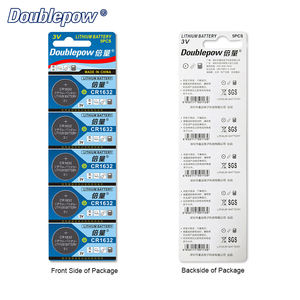 ダブルポウ3V CR1632 120mAリチウムコインボタンセルウォッチバッテリー一次電池玩具家電家電 - Product Image 6