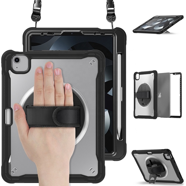 Hand Shoulder Strap Universal Case for iPad Air 5th Generation 2022 10.9 Inch Air 4 Pro 11 Silicon PC Shockproof Pencil Cover