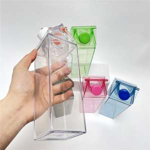 Vaso de Leche Creativo de Plástico Transparente a Prueba de Fugas, Capacidad de 500-1900 ml, Apto para Lavavajillas, Diseño Minimalista para Fiestas - Product Image 2