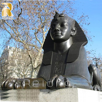 Statue de Sphinx Féminin en Bronze Ancien Égyptien de Grande Taille pour la Décoration Extérieure des Rues