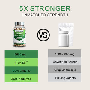 Fabriek Verkopen Hoge Kwaliteit Biologische Ashwagandha Wortel En Biologische Zwarte Peper 90 Veganistische Capsules Ashwagandha <span class=keywords><strong>Capsule</strong></span> - Product Image 5