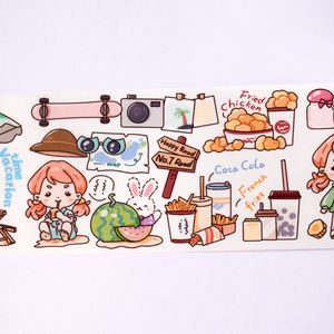 低最小起订量个性化设计促销可爱图案定制印刷纸胶带 - Product Image 4