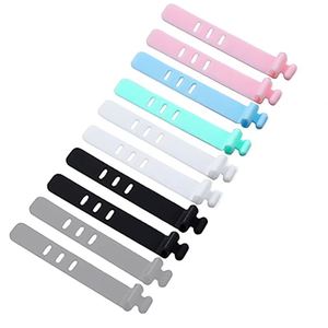 Attache-câble en silicone X919 avec boucle auto-agrippante pour gestion des câbles, faisceaux de câblage, marqueurs de câbles et gestion des fils d'alimentation pour écouteurs - Product Image 1