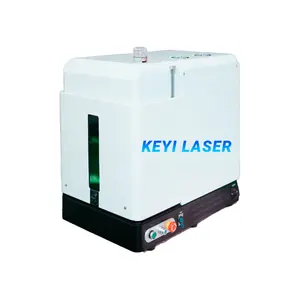 100W RAYCUS/JPT/MAX Fiber Laser Marking Machine with enclosed Cover for jewelry engraving and cutting KYEDM2203001