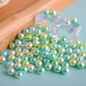 Đầy Đủ Vòng Lỗ Giả Cầu Vồng Đầy Màu Sắc Nhựa ABS Ngọc Trai Hạt Nàng Tiên Cá Lỏng Lẻo Cho Tự Làm Đồ Trang Sức Túi Làm Phụ Kiện - Product Image 2