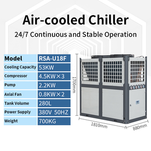 Enfriador de Agua Industrial de 18 HP Refrigerado por Aire, Modelo U18F, Control PID Inteligente, Estructura Compacta, Fácil Instalación, Potencia de 18 HP que Ofrece Alto Rendimiento - Product Image 4