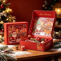 Maßgefertigte Weihnachts-Faltschachtel Wellpappe Geschenkverpackungsbox Bedruckte Handwerks-Versandbox für den Einzelhandel