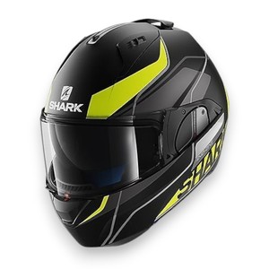 Casco Modulare Shark Evo One Nero Giallo Bianco XL in Policarbonato per Moto - Product Image 1