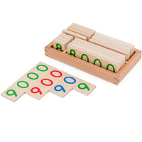 Cartes numériques en bois de 1 à 9000, système décimal Montessori, valeur des chiffres, codées par couleur, kit d'apprentissage éducatif pour tout-petits