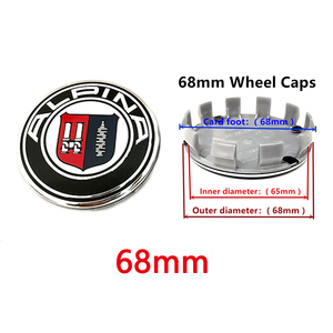 68mm 65mm 60mm 56mm pour enjoliveurs de roue de voiture <span class=keywords><strong>ALPINA</strong></span> <span class=keywords><strong>E46</strong></span> E39 E38 E90 E60 X1 X3 X5 X6 M1 M2 M3 M4 M5 Emblème Badge Logo - Product Image 2