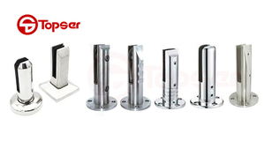 モダンな屋外ステンレススチール2205/316クローム200MMフレームレスガラス手すりスピゴットバルコニーとプール用 - Product Image 6