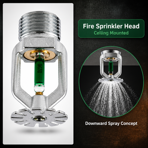 Kepala Sprinkler Kebakaran Tipe K80 K115 Bohlam Kaca Termal 57 ° C-141 ° Suhu Aktivasi C Ulir R1 - Product Image 4