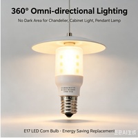 Bombilla LED de Maíz Mini E17 Súper Brillante 3W 4W AC85-265V Iluminación 360° Completa 28*67mm Lámpara LED de Maíz para Lámparas Colgantes y Gabinetes