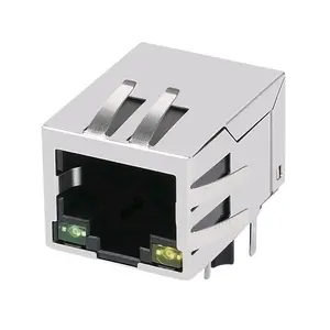 1X1 порт LED 1000 Base-T Ethernet RJ45 гнездовой разъем с магнитом 7499011121A
