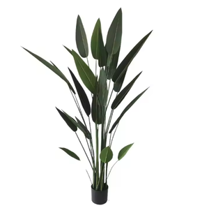 Home Garden Decoration Eco-Friendly Durable <b>Artificial</b> Canna <b>Tree</b> Pot Real Touch Leaves Lifelike Plastic for Indoor <b>Outdoor</b> Use - Product Image 1
