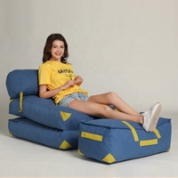 Canapé paresseux de bonne qualité, pliable, extra large, fauteuil pouf, sac de couchage