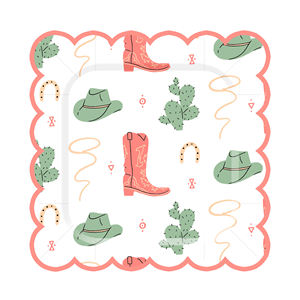 JIALIN - Artículos Decorativos para Fiestas Temáticas del Faro del Oeste, para la Cena Familiar: Platos y Vasos Desechables de Papel - Product Image 5