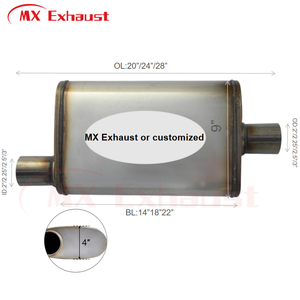 ท่อไอเสียสแตนเลส 409 แบบ OEM สั่งทำโลโก้ได้ ขนาดปากเข้า <span class=keywords><strong>2</strong></span>.5 นิ้ว 3 นิ้ว  แบบ Universal High Flow Silencer - Product Image 3
