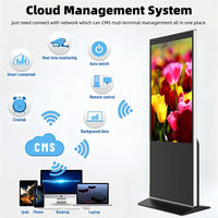 43 55 inç dijital yüksek çözünürlüklü LCD Poster kapalı açık HD elektronik reklam ekran Wifi kontrollü zemin ayakta perakende mağaza