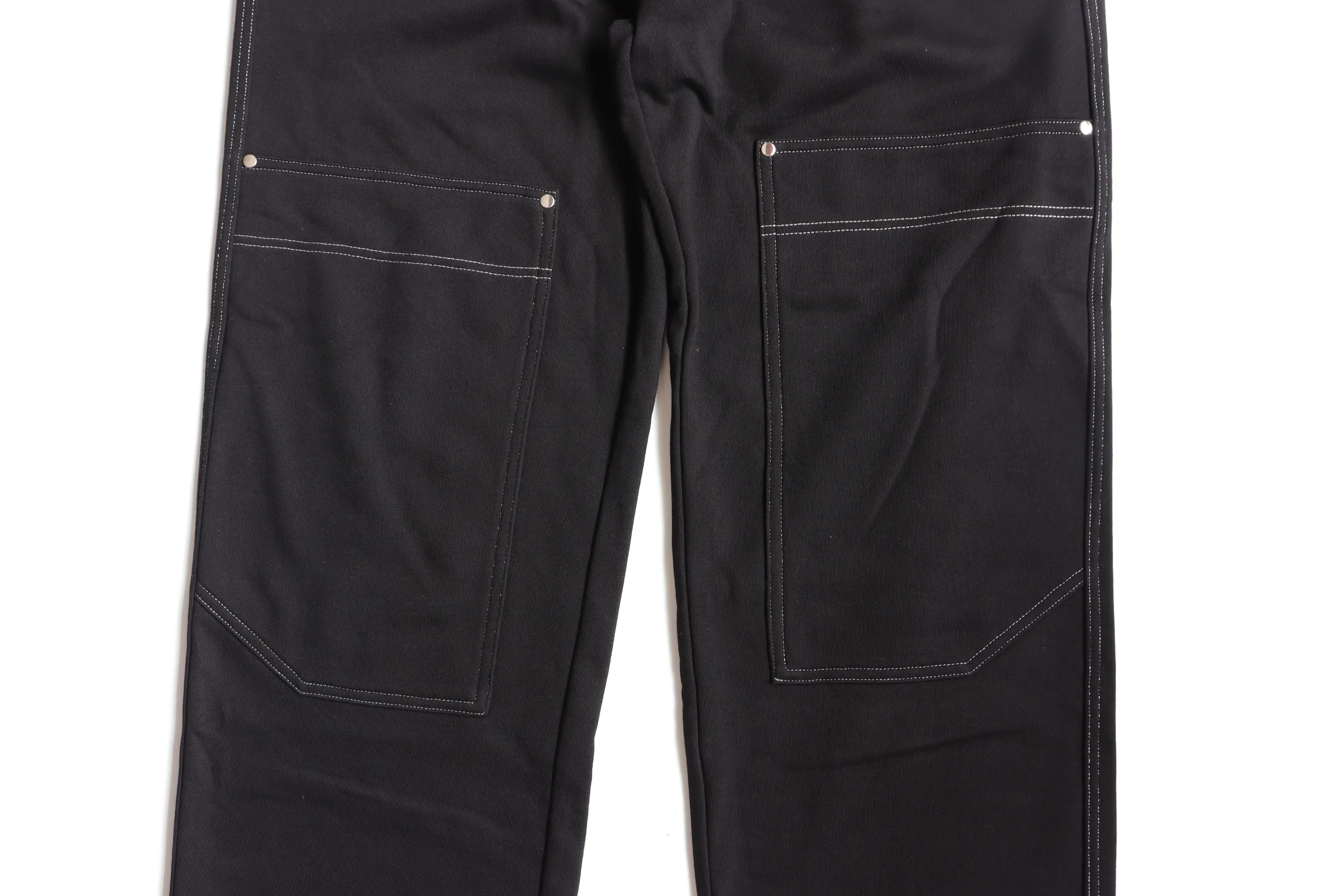 Custom Fashion Men's Soft Classic Multi Pocket Plain Straight Leg Fit Casual Work Trousers Denim Carpenter Jeans Pants For Men
